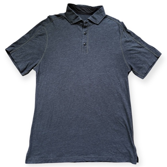 Lululemon Evolution Short Sleeve Polo Shirt Gray Men’s size Large - Picture 1 of 5